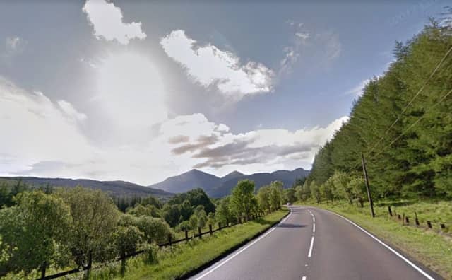 A82 Road from Tyndrum towards Crianlarich