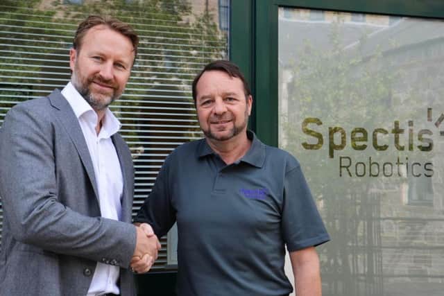 Marcus Jocham, head of business development at Dekra Visatec, and Brian Storie, managing director of Spectis Robotics. Picture: contributed