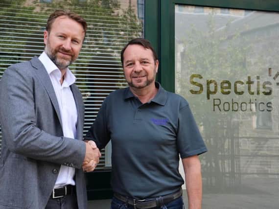 Marcus Jocham, head of business development at Dekra Visatec, and Brian Storie, managing director of Spectis Robotics. Picture: contributed