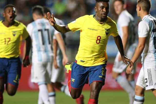 Jose Cifuentes in action for Ecuador at the Under-20 World Cup