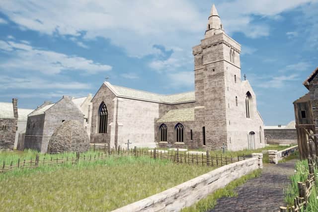 How Holy Trinity Church would have looked. Picture: University of St Andrews