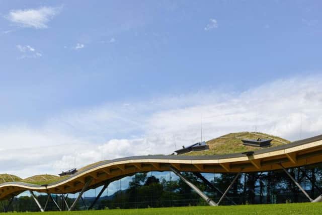 The building is made up of five peaks that represent the rolling hills of Speyside.