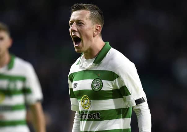 Callum McGregor celebrates his goal for Celtic against Sarajevo. Picture: Rob Casey/SNS