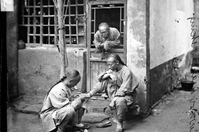 A travelling chiropodist in Beijing, 187172. Picture: The Wellcome Library