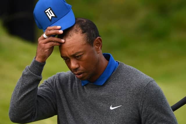 Tiger Woods admitted he was 'sore' during his first round at Portrush. Picture; Andy Buchanan/AFP/Getty