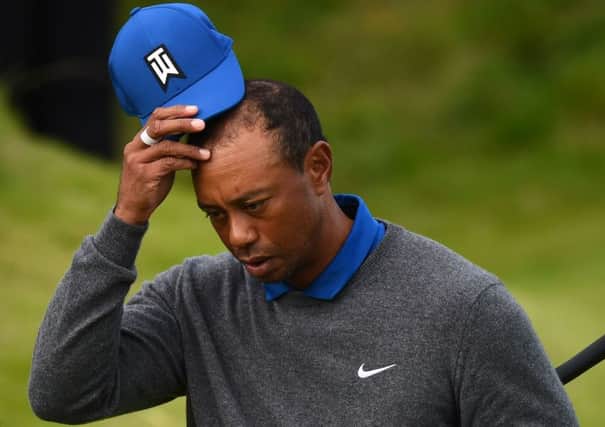 Tiger Woods admitted he was 'sore' during his first round at Portrush. Picture; Andy Buchanan/AFP/Getty