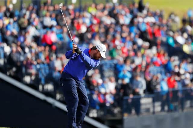 America's J. B. Holmes plays his second shot to the 17th at Royal Portrush. Picture: Kevin C. Cox/Getty