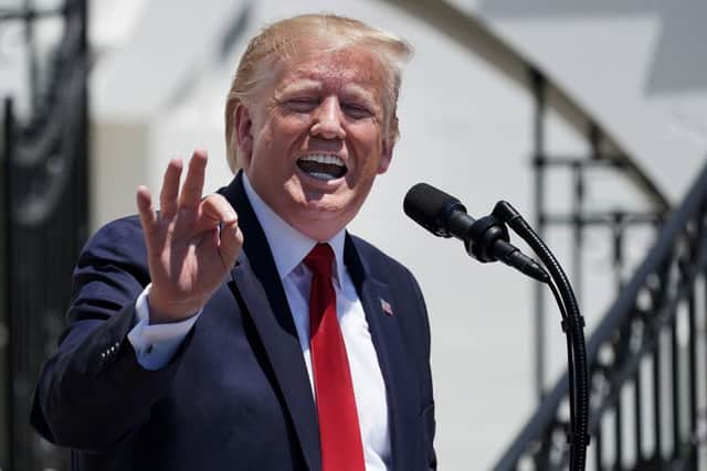 Covert recordings were used during Donald Trumps presidential campaign when he was taped talking about how his fame made it easy to pick up women. Picture: Chip Somodevilla/Getty Images