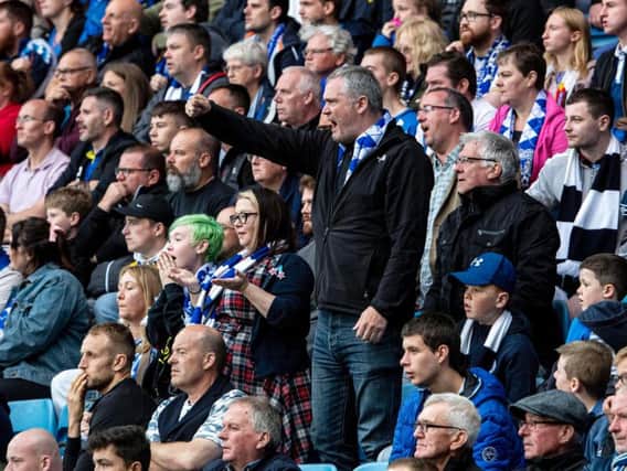 Kilmarnock fans vent their frustration. Picture: SNS