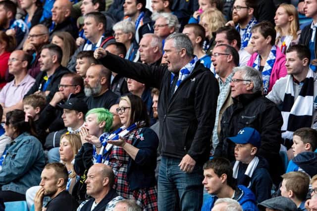 Kilmarnock fans vent their frustration. Picture: SNS