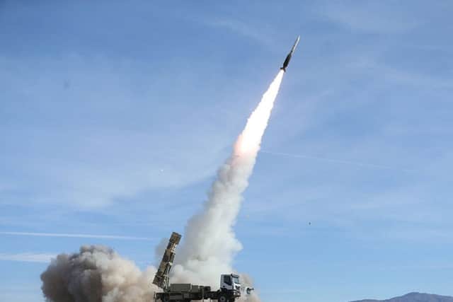 Irans military fires a Sayad missile during the air defence drill (Picture: Iranian Army /AFPGetty Images)