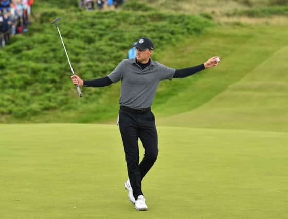 Jordan Spieth on the 11th green during the second round of the Open Championship at Royal Portrush. Picture: AFP/Getty