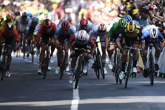 Who could have predicted Caleb Ewan's stage win?  Picture: AFP/Getty Images