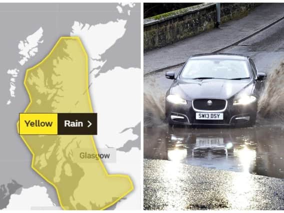 Parts of Scotland have been warned to expect heavy rain which could lead to flooding by expert forecasters.