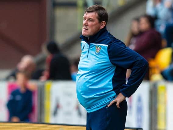 St Johnstone boss Tommy Wright cuts a dejected figure on the touchline as Ross County take the three points at McDiarmid Park