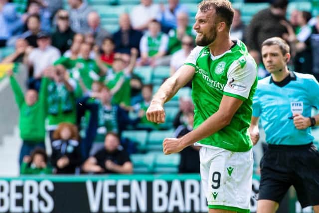 Tom James reckons Christian Doidge can hit the Hibs goal trail after netting his first goal for the club against Alloa. (Evening News)