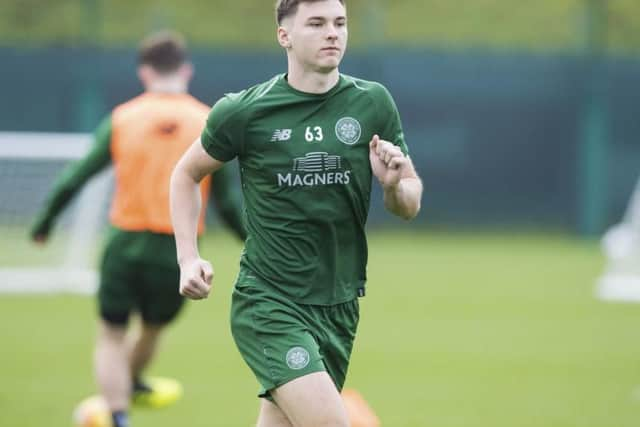 Kieran Tierney is continuing to build his fitness. Picture: SNS