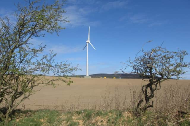 The 800-kilowatt Auchtygills turbine near Strichen, Aberdeenshire, will provide electricity for 700 households. Picture: Contributed