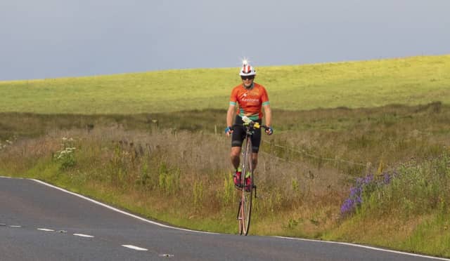 Richard Thoday has already covered more than 500 miles on his record bid. PICTURE: SWNS