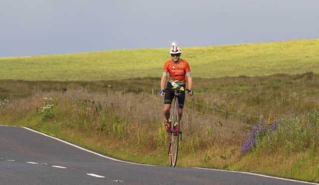 Richard Thoday has already covered more than 500 miles on his  record bid. PICTURE: SWNS