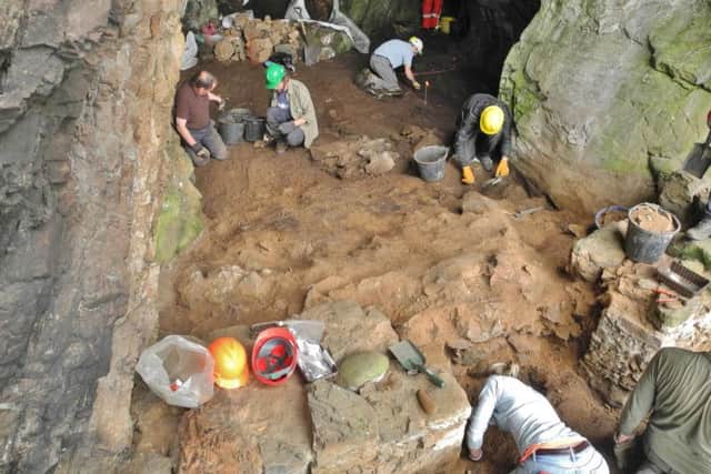 The cave in the Black Isle, Ross-shire where a pictish man was found. Picture: University of Dundee/SWNS