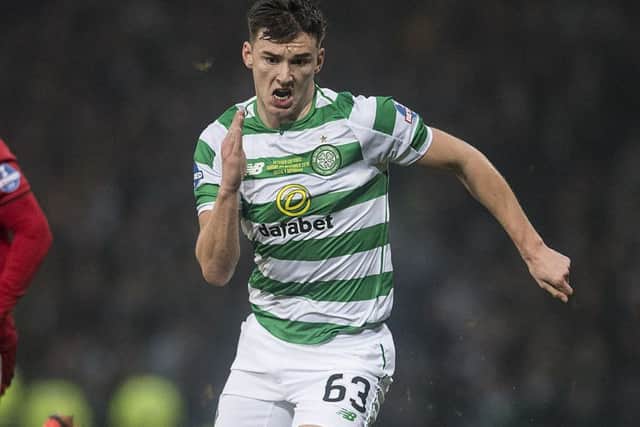 Celtic left-back Kieran Tierney in action. Picture: John Devlin