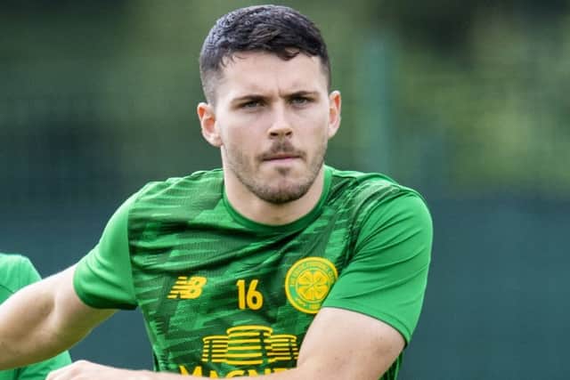 Lewis Morgan during Celtic training at Lennoxtown.