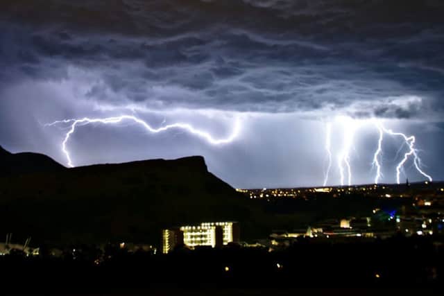 Lightning in Edinburgh. Picture: SWNS