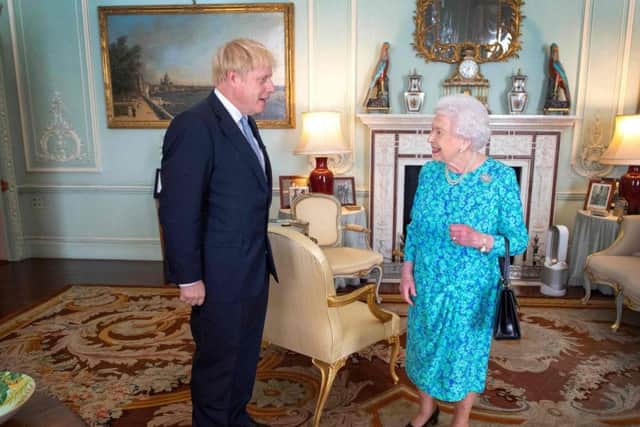 Boris Johnson meets the Queen. Picture: AF Feed