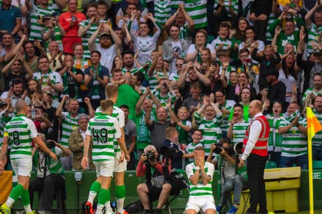 Leigh Griffiths is overcome after netting on his Celtic comeback