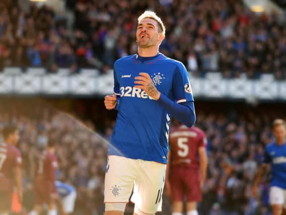 Kyle Lafferty left Rangers following the mutual termination of his contract. Picture: SNS