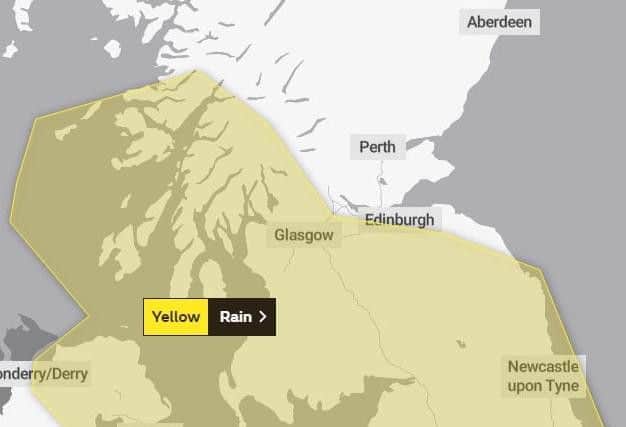 The extended warning. Picture: Met Office.