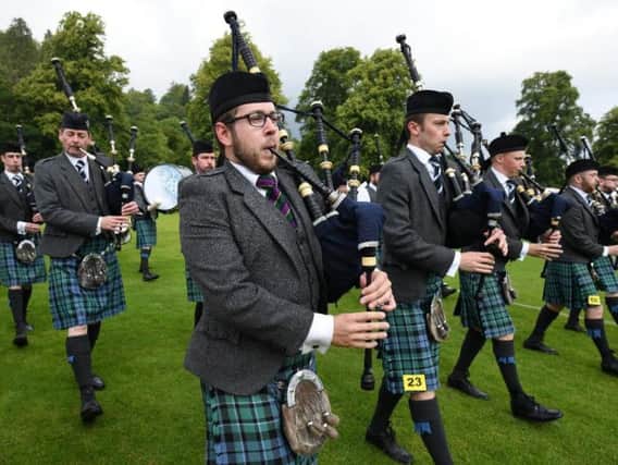 The Inveraray pipe band plays at the start of the Highland Games on July 16 2019 in Inverarary, Scotland. (Picture: Jeff J Mitchell / Getty Images)