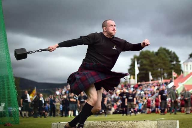A competitor takes part in the Hammer Throw event at the annual Braemar Gathering in Braemar. (Picture: Andy Buchanan/ Getty Images)