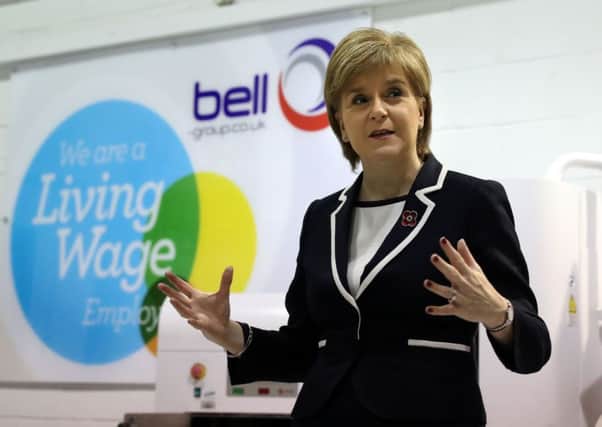 First Minister Nicola Sturgeon has given strong support to implementing the Living Wage