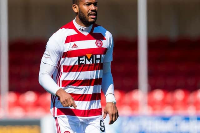 Marios Ogkmpoe netted the winner for Accies.