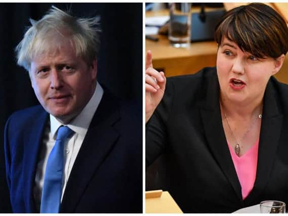 Mr Johnson is set to meet with Ruth Davidson on Monday. Picture: PA