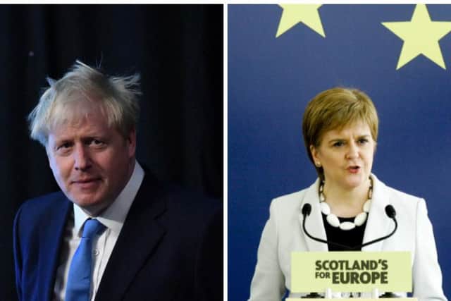 Boris Johnson is expected to meet with Nicola Sturgeon later today. Picture: PA/SNP