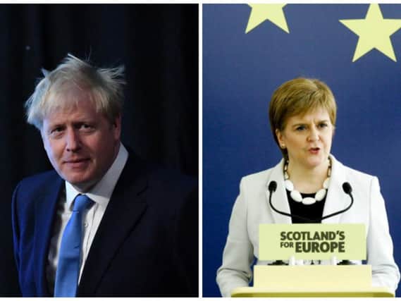 Boris Johnson is expected to meet with Nicola Sturgeon later today. Picture: PA/SNP