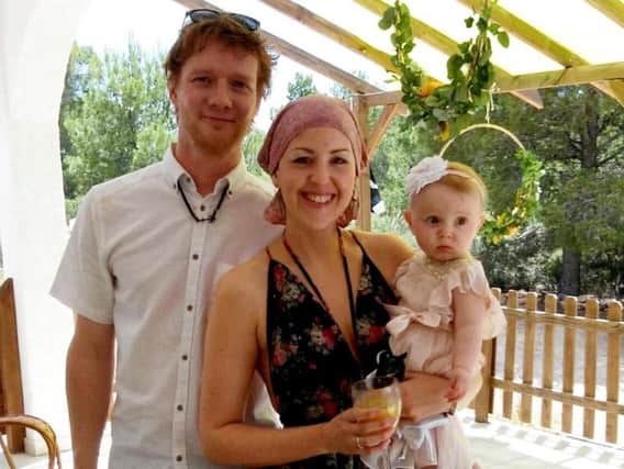 A new mum who found a lump on her chest after giving birth discovered she had breast cancer six months later. Picture: SWNS