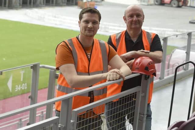 Callum Howie and John Robb are overseeing the Edinburgh International Festival's preparations for the Tynecastle Park concert.