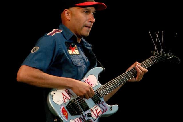 Guitarist Tom Morello performing at T in the Park 2008

(Getty)