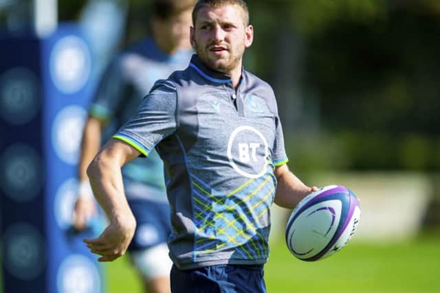 Scotland stand-off Finn Russell during training at St Andrews. Picture: Bill Murray/SNS/SRU