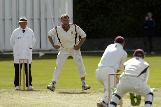 Willie Morton bowls for Penicuik against Ferguslie in the 2008 Scottish Cup Final. Picture: Donald MacLeod