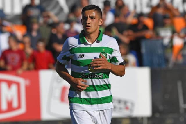 Debutant Marian Shved scored Celtic's second goal in the dying moments in Tallinn. Picture: SNS.