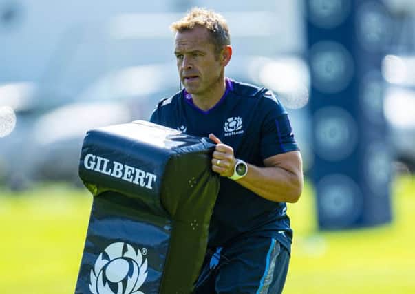 Scotland forwards coach Danny Wilson during a training session. Picture: Bill Murray/SNS/SRU