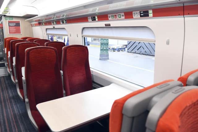 The Azuma's standard class seating has 7cm more legroom than the trains it will replace. Picture: Lisa Ferguson