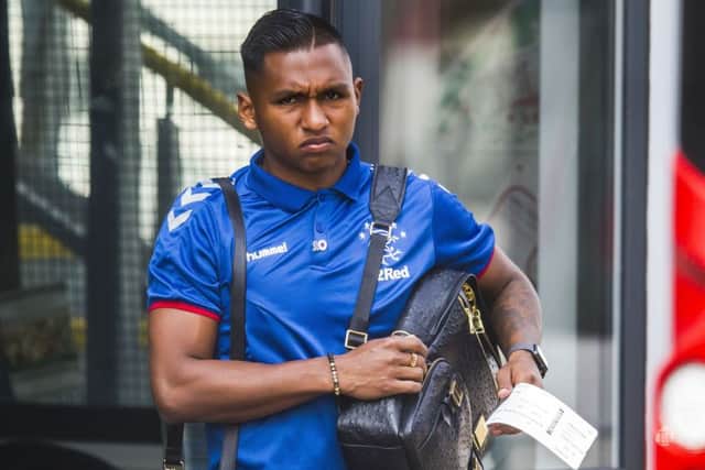 Rangers striker Alfredo Morelos departs for Luxembourg ahead of the Europa League qualifier against Progres Niederkorn. Picture: Bruce White/SNS