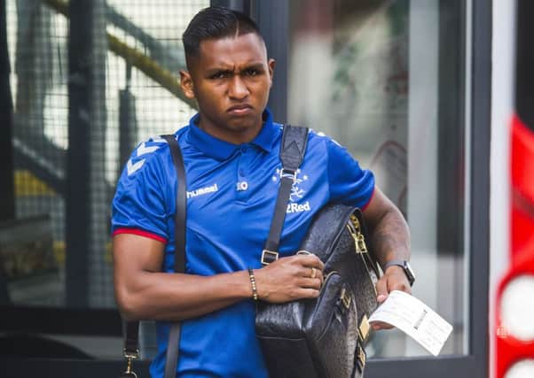 Rangers striker Alfredo Morelos departs for Luxembourg ahead of the Europa League qualifier against Progres Niederkorn. Picture: Bruce White/SNS