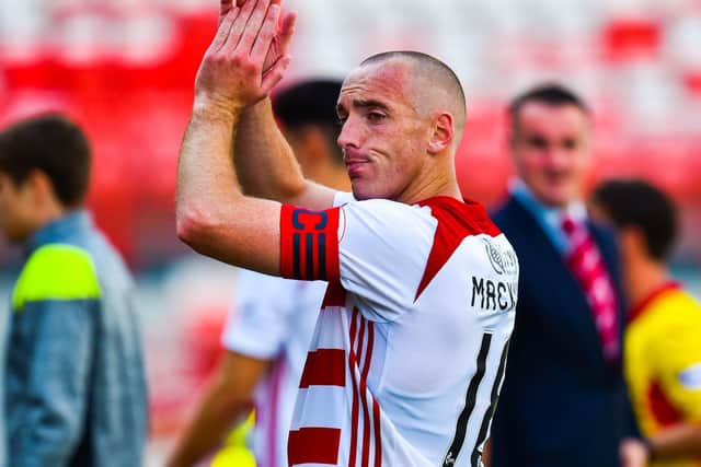 Darian MacKinnon will be at the heart of Hamilton's midfield once more. Picture: SNS